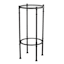 2-Tier Tempered Glass Top with Metal Black Frame Accent Table